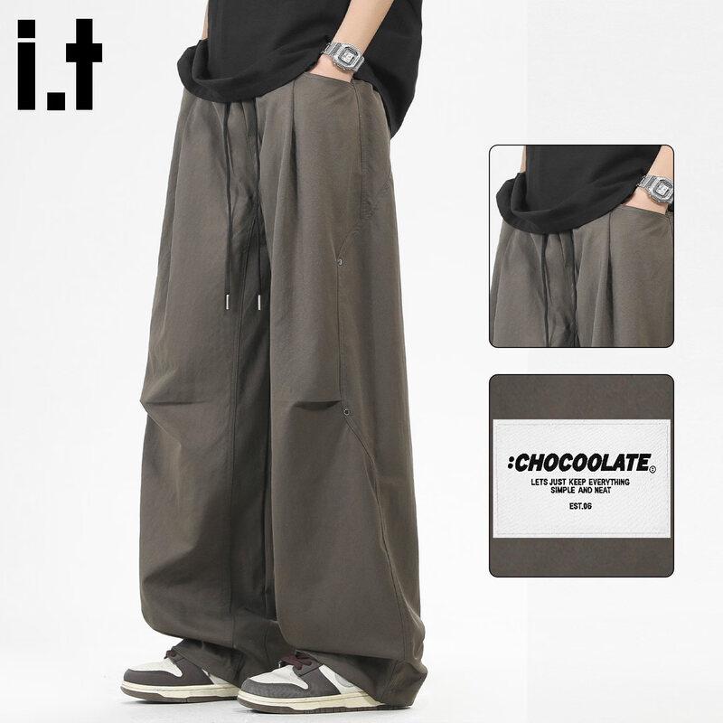 CHOCOOLATEit Men's Loose Fit Straight-Leg Cargo Pants