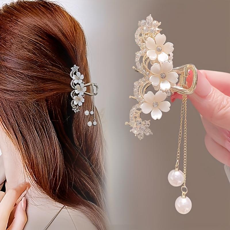 Elegante Süße Frische Kamille Quaste Kralle Clip Damen Mädchen Prinzessin Stil Lässig Freizeit Haar Accessoires