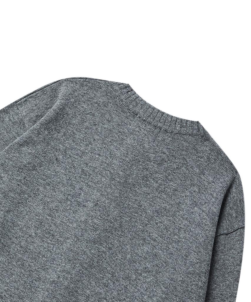 Beyond Closet Ilp Signature Wappen Soft Touch Round Cardigan Gray