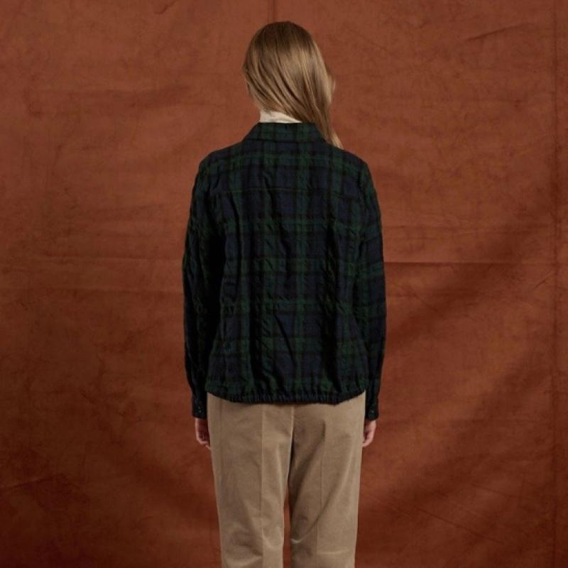 Bcbg Wool Check Blouse B5w9b410