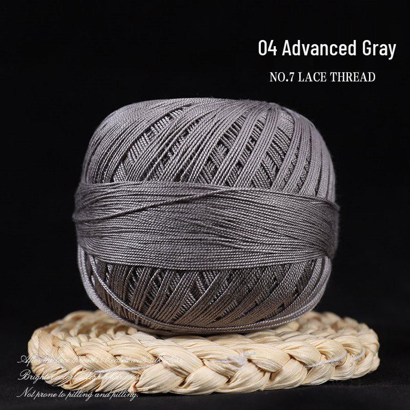 No. 7 Soft Silk Lace Yarn - Hand-Knitted, Strong Twist for Summer and Short Sleeves