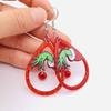 European & American Splicing Grinch Christmas Acrylic Earrings