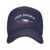 Unisex Baseball Cap Czech Republic EST Independence Day Wild Sun Shade Peaked Adjustable Outdoor Caps for Unisex Women