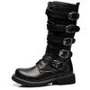 Men's Extra Large Leather High Boots, Model 555: Long Riding Boots Sizes 45-46.