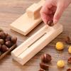 1pc Chestnut Can Opener, Solid Wood Peeler, Raw Chestnut, Lotus Seed Machine, Household Cross Shaped Chestnut Opener Tool