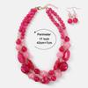 Noble Beaded Necklace Fashion Wear-resistant Ideal Gift Female Dangle Earrings Set