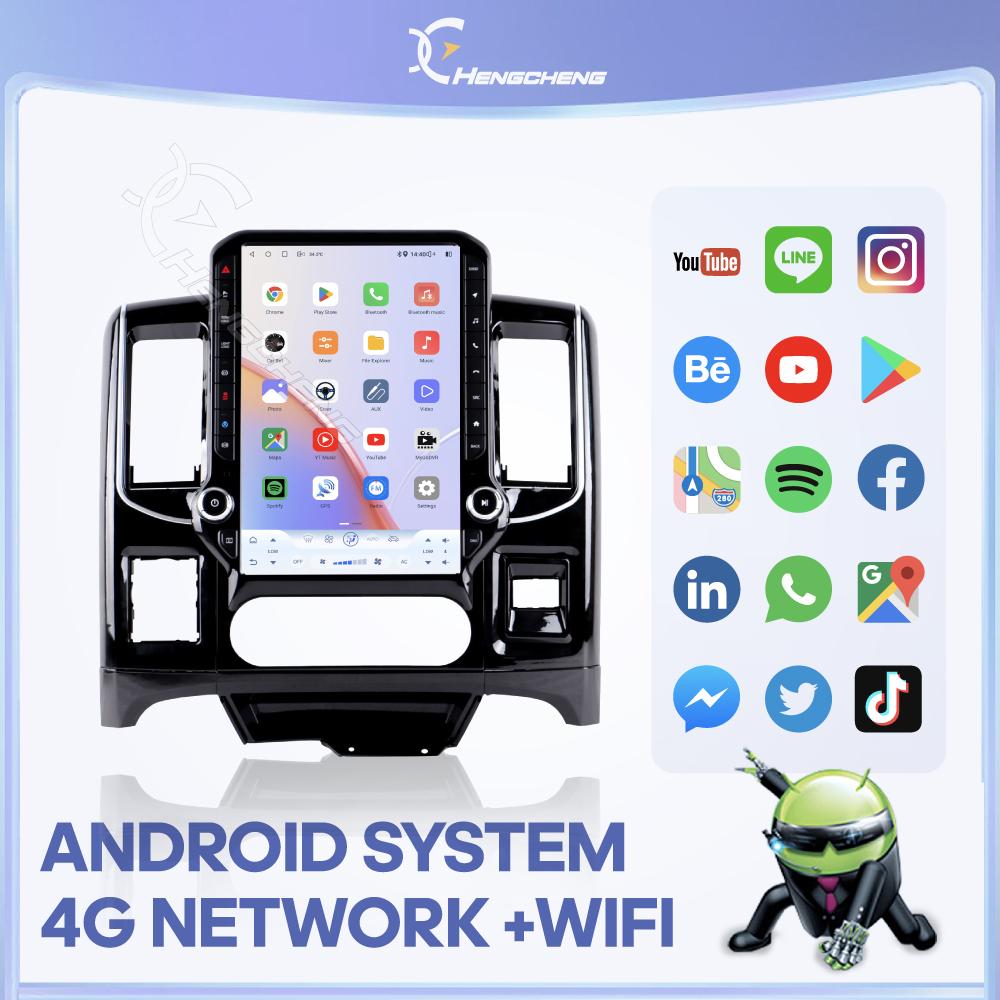 14.5 & 12.1 inch For Dodge RAM 1500 2500 2008-2012 Car radio multimedia GPS navigation Android 15 auto Carplay 360 camera 4G