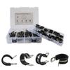 Upgraded Wire Clamps Assortment Kit Stainless Steel 304 Rubber Cushion Cable Clamps Pipe Clamp Set for Wiring Lines
