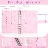 100 Envelope Money Savings Challenge Binder Set A5 PU Leather Students Notebook Marble Budget Binder with Cash Pockets