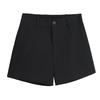 Women Shorts Elastic High Waist Button Zipper Fly Summer Suit Shorts with Pockets Solid Color Wide Leg Shorts Daily Wear