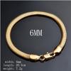 New Fine   Copper plated 18K gold 6MM soft snake bone Chain Bracelets for Women men Fashion Party Gifts noble Jewelry