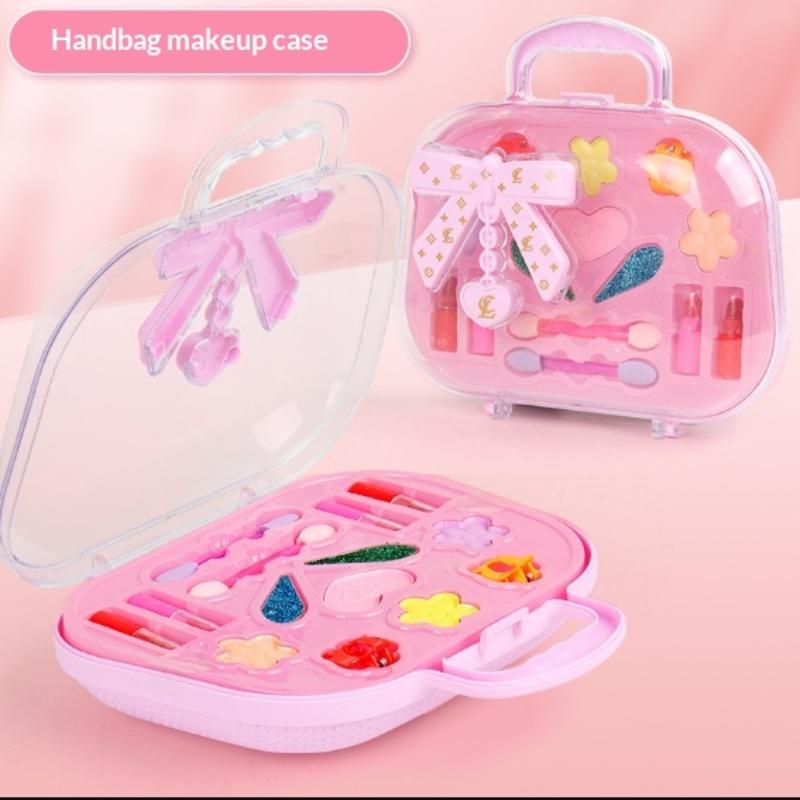 32Pcs Kids Makeup Toys Girls Real Makeup Kit Washable Non-Toxic Makeup Toy Set Retro Beauty Makeup
