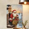 Vintage Santa Metal Tin Sign Wall Art Decor for Home Bar Cafe Garage Christmas Halloween