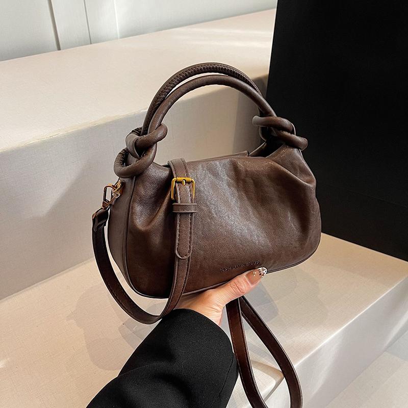 Handheld Fashionable Solid Color Women's Crossbody Bag New Simple Casual Shoulder Bag High-End Handbag AVE