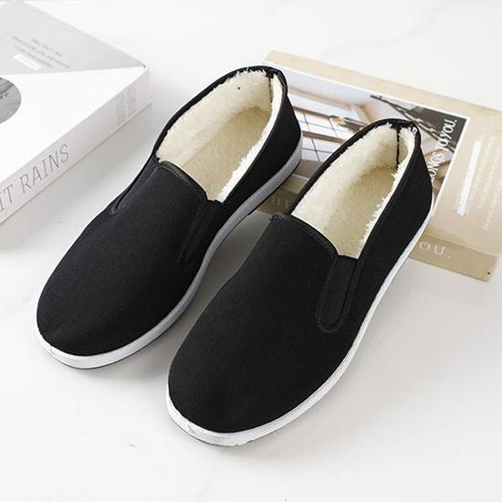 Мужские зимние хлопковые лоферы с флисовой подкладкой и нескользящей подошвой 37 2250₽