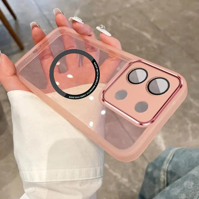 Luxury Simple Magnetic Clear Soft Slim Case for Infinix Note 60 Pro 50 50X 50S 40 Pro Plus Lens Film Full-pack Shockproof Cover