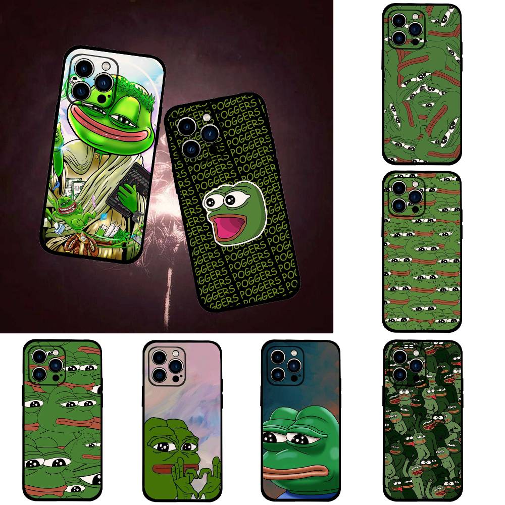Sad Frog P-Pepe Funny Phone Case For IPhone 17 16 15 14 13 12 11 PRO MAX PLUS Mini TPU Soft To Skin-friendly Case