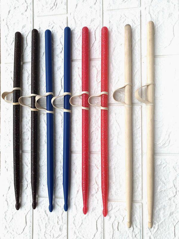 Colorful Anti-slip Nylon Drumsticks with Holders Yellow