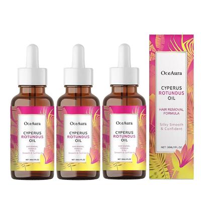 3x Cyperus Rotundus Öl - Zur Haarentfernung, Feuchtigkeitsspendend & Beruhigend Cyperusöl Zur Reduzierung des Körperhaarwuchses, 30ml Natürliches Cyperus Rotundus Öl