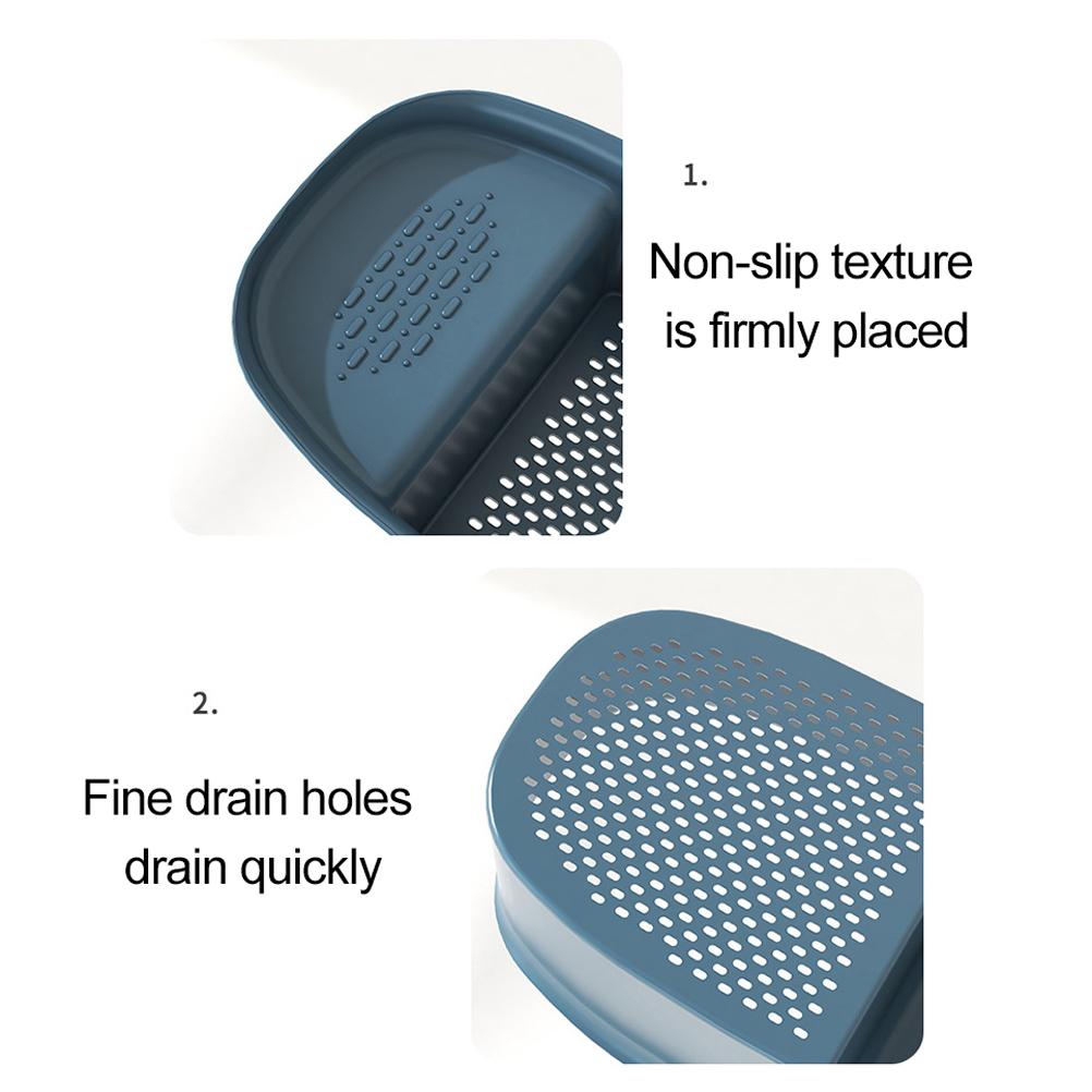 Kitchen Drain Basket Hanging Sink Basket With Drainage Holes Trays Kitchen Strainer Drain Dry and Wet Separation
