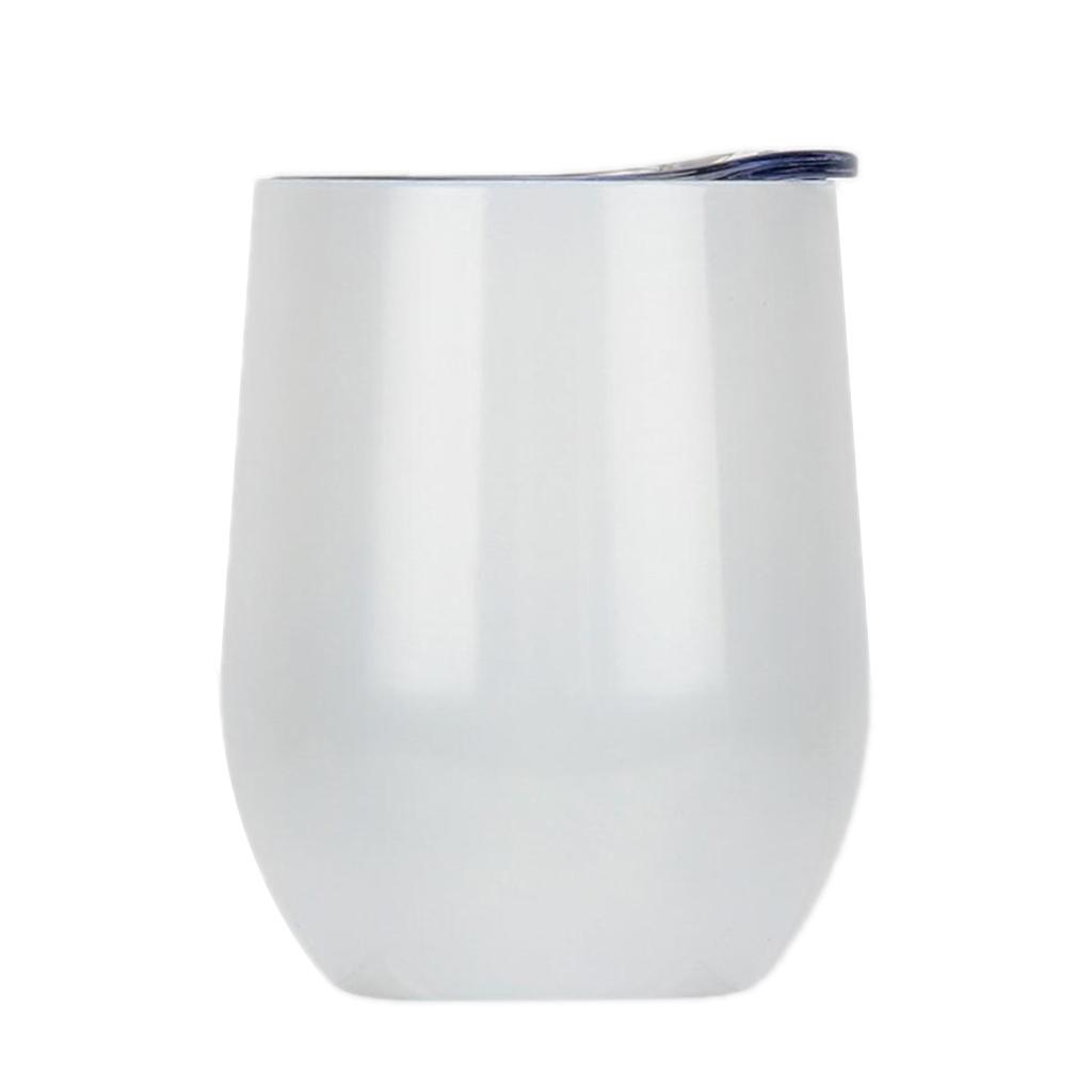 

Stainless Steel Wine Tumbler Double Wall Insulated Drinking Cup with Lid for Outdoor Camping Picnic белый