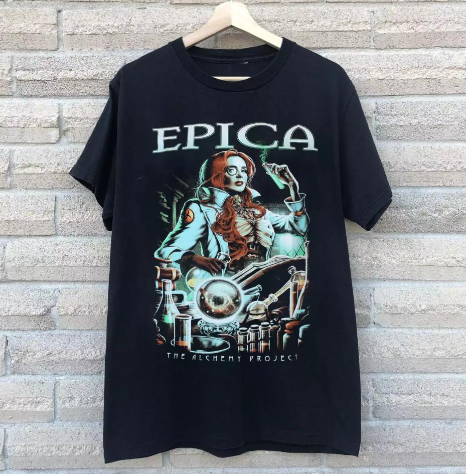 

Epica The Alchemy Project Band Short Sleeve T-shirt, size S-4XL S