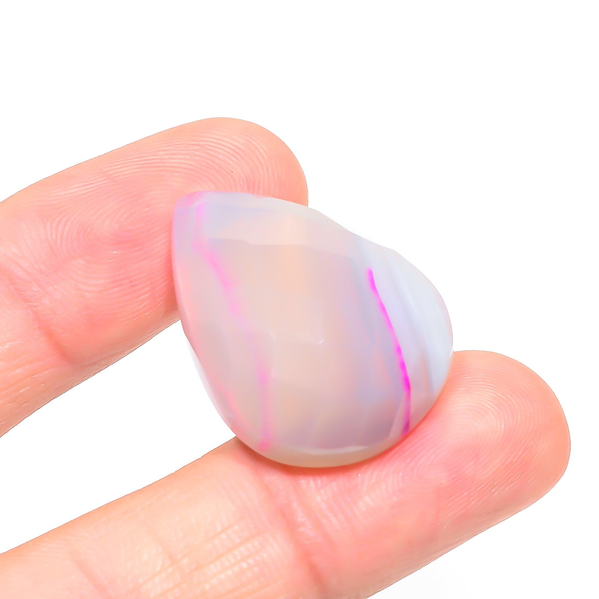 

Natural Pink Lace Agate 2.4x3.1cm Cabochon Fine Loose Gemstone 47.05Cts. s4t90 розовый