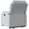 Massage Recliner with Rising Function Light Grey Fabric