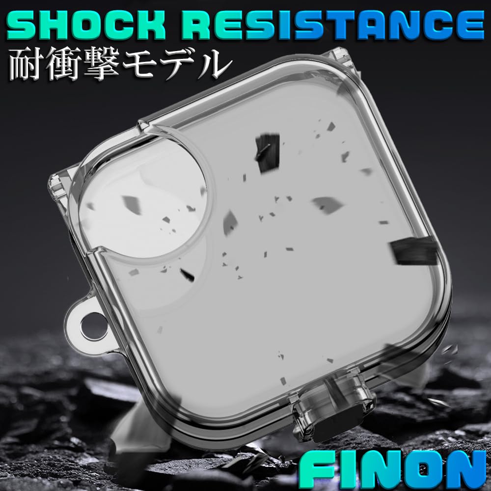 FINON for CMF by Nothing Buds Pro 2 Case, Earphone Case with Strap, Stylish and Simple Clear Case (Clear)