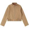 Retro Oversized Jacket Stand Collar Zip Up Coat Unisex Streetwear Casual Outerwear Men Women
