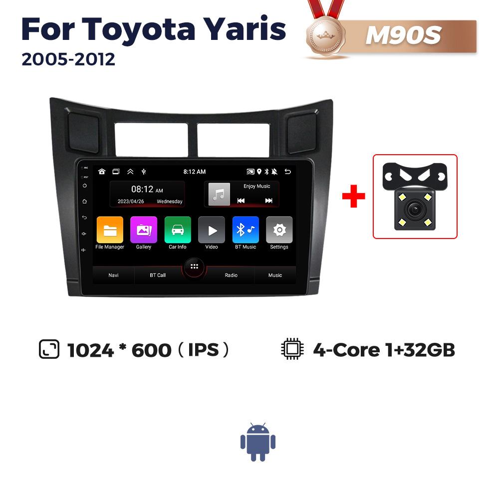 Navifly 8-Core 8+256G Android 13 Car Radio Multimedia Player For Toyota Yaris 2005-2012 GPS Carplay Auto Stereo 2Din Head Unit