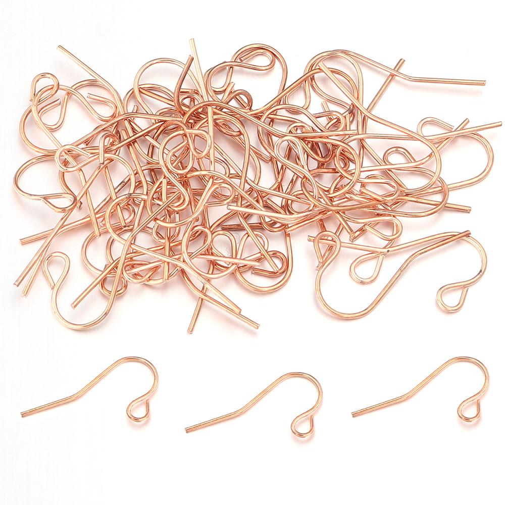 50-200Pcs Stainless Steel Earrings Clasps Hooks Hypoallergenic Ear Hook Earring Fish Hooks For Handmade Jewelry Earwire Findings