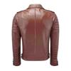 SKINOUTFIT Herren Motorrad Lederjacke Echtes Tan Lammleder Café Racer Biker Oberbekleidung