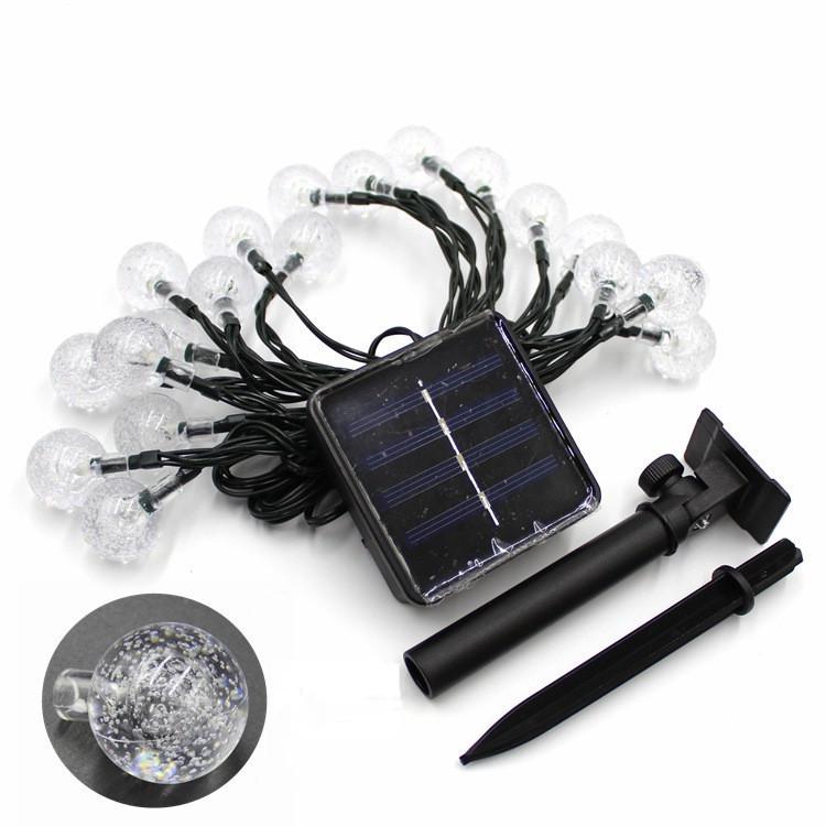 Waterproof Solar Bubble Ball LED String Lights for Outdoor Christmas & Camping Decor