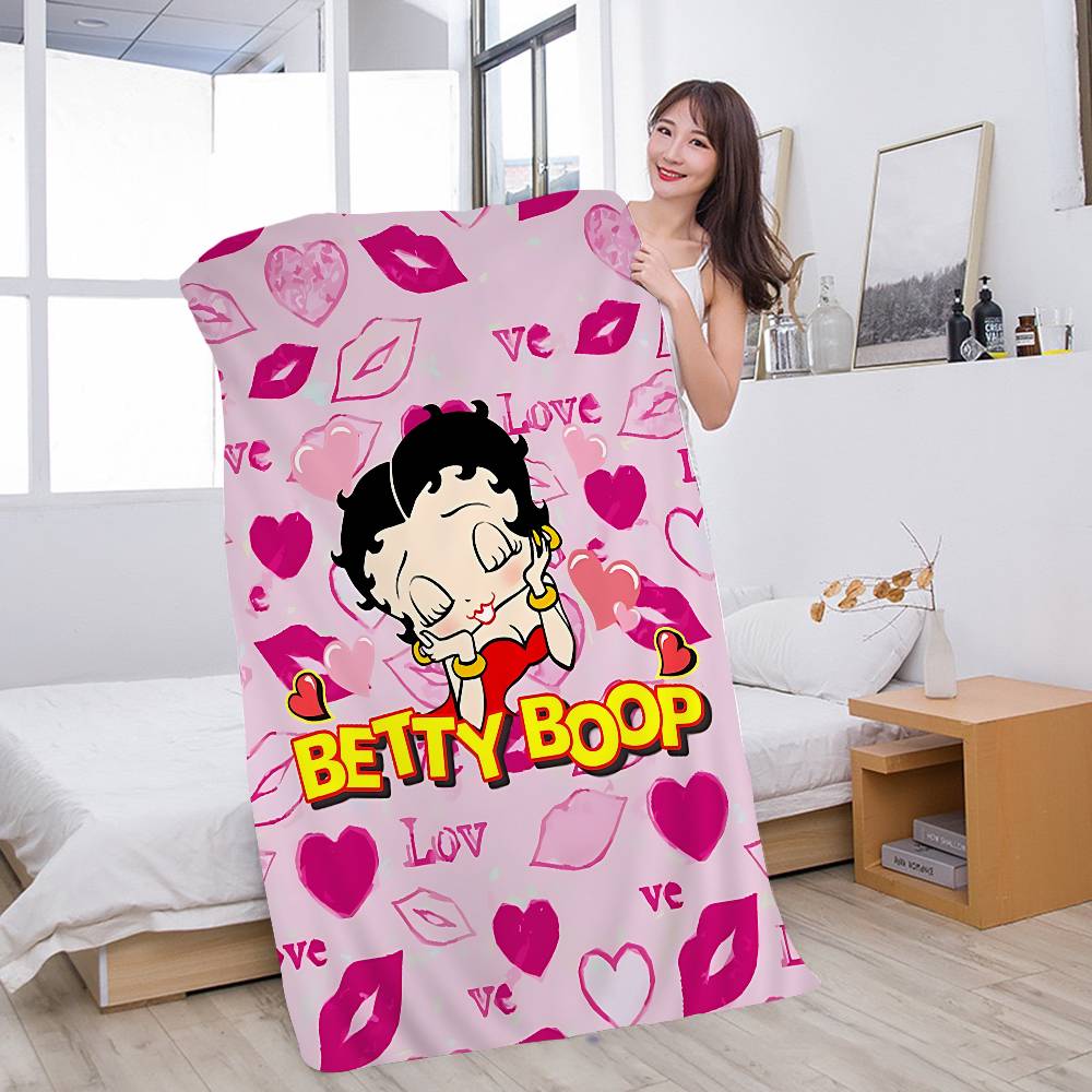 B-Betty Girl B-Boops Microfiber Beach Towel Absorbent Quick Dry Soft Yoga Swimming Resort Mountain Climbing Towel