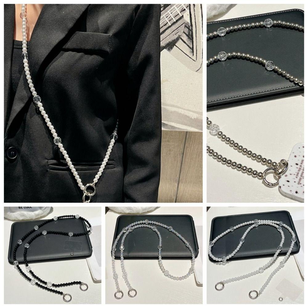 Sweet Mobile Phone Chain Crossbody Beads Phone Strap Fashion Long Crossbody Phone Chain  Girls