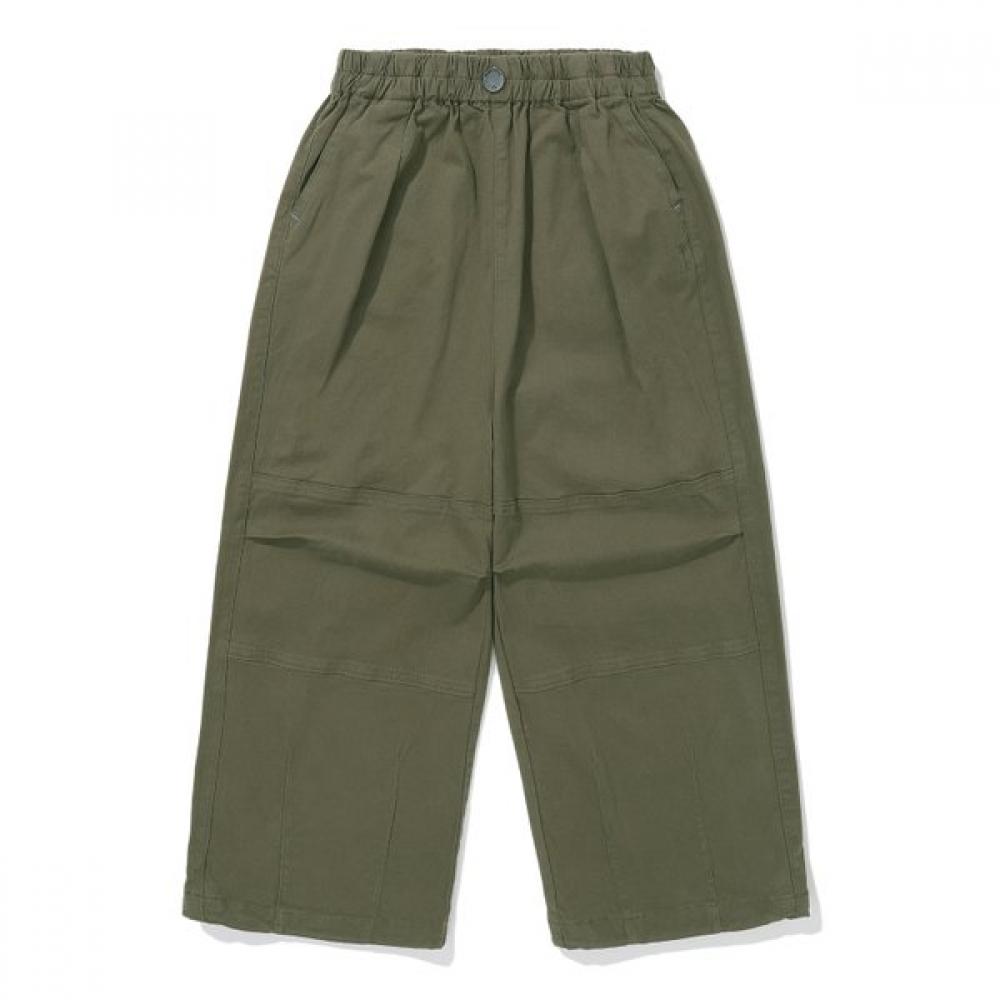 Bluetail Khaki Barrel Baggy Fit Woven Pants Aab1pt06kk 140