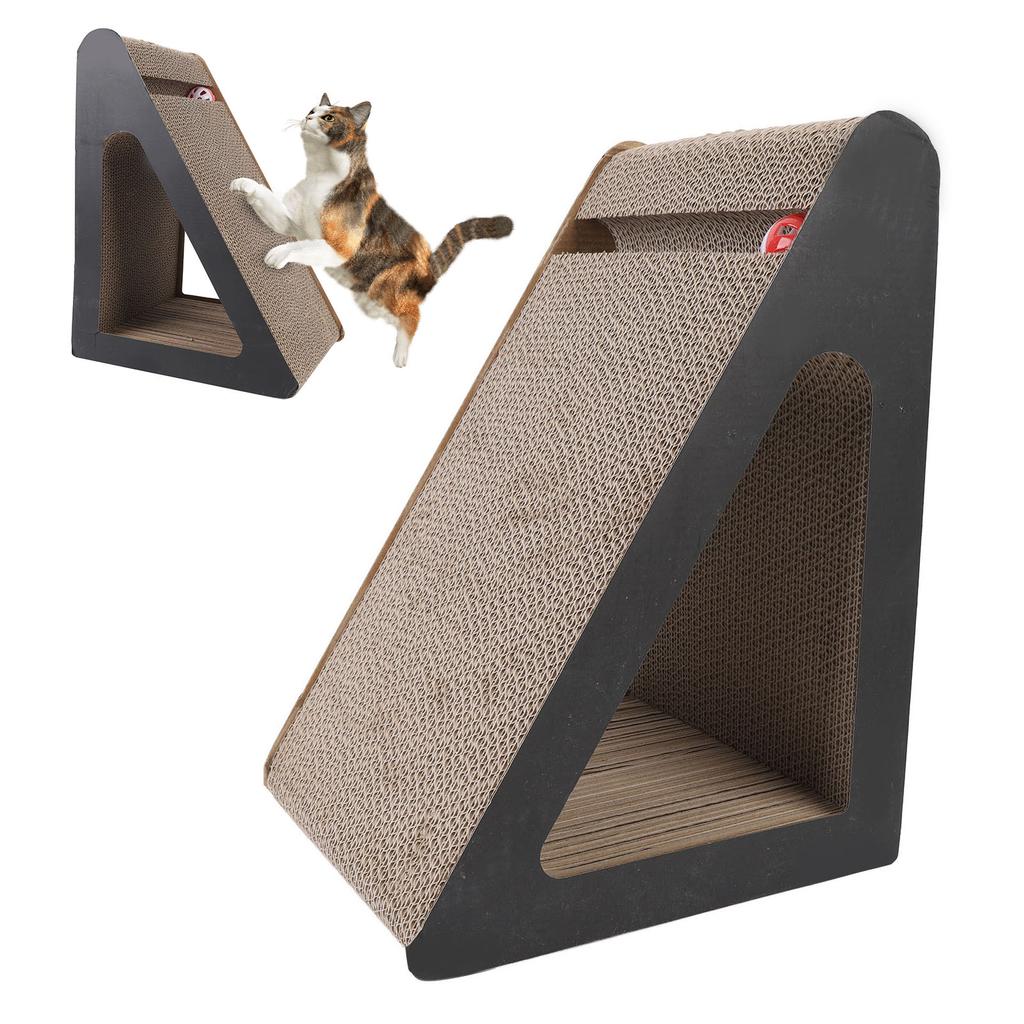 Cat Scratching Board Triangle Vertical Shape Corrugated Paper Cardboard Cat Cat Scratcher for Grindi