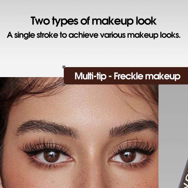 QXQY Double-Head Freckle & Beauty-Spot Pen 24h Skin-Tint Waterproof Natural Cute Sun-Kissed Finish