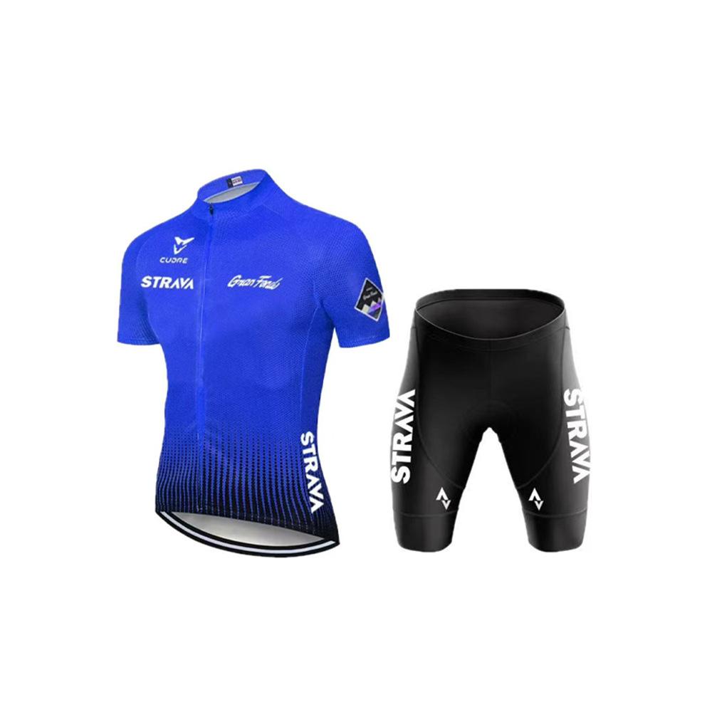 Short Sleeve Set Strap Cycling Pants Cycling Team, Quick Drying High Elastic Cycling Suit Short Sleeve 2026 Summer Breathable Cycling Suit Set