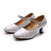 Flickor Ballroom Latin Tango Modern Dans Skor Closed Toe Sandaler Indoor Dans Skor Damskor