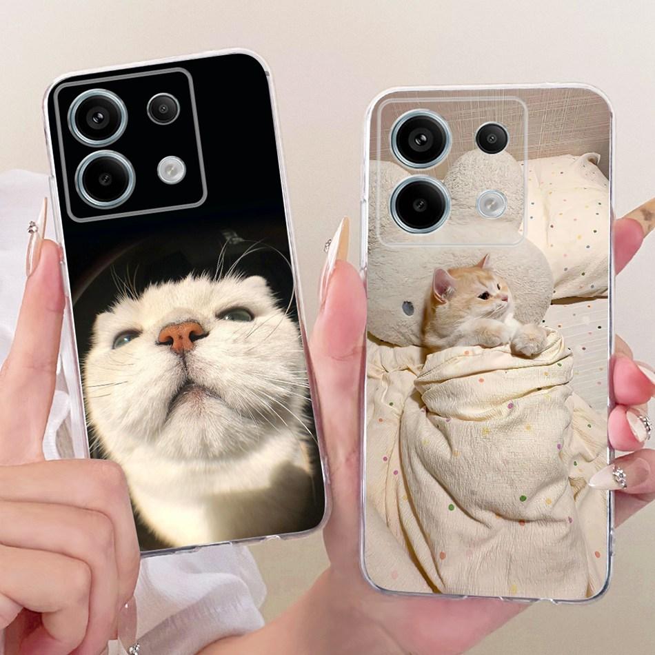 For Xiaomi Poco X6 Pro PocoX6 Cute Flower Butterfly Cat Painted Case For POCO X 6 X6Pro Soft Silicone TPU Phone Cases