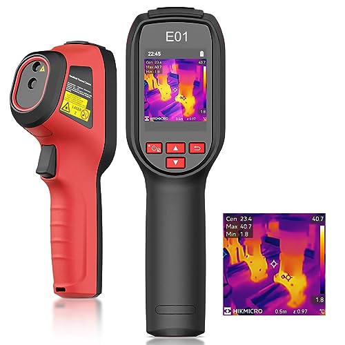 

HIKMICRO E01 Thermal Imaging Camera, 240x240 SuperIR Resolution, 20Hz Frame Rate, Handheld Thermal Camera, 11H Battery Life, -20°C to 400°C Temperatur