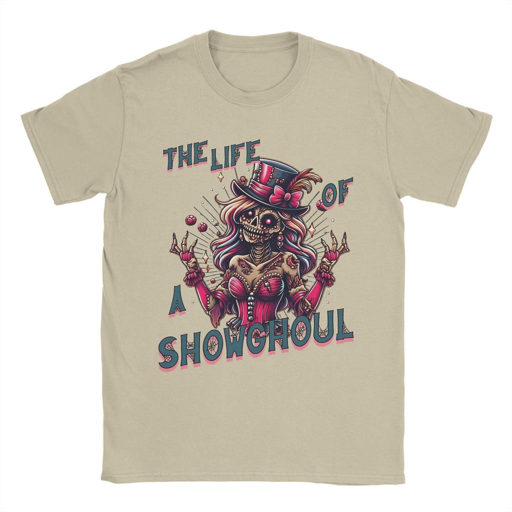The Life of A Showghoul T-Shirt Summer  Pure Cotton T-Shirts For Male Hipster Custom Logo Tshirt Short Sleeve Y2K Funny Tees