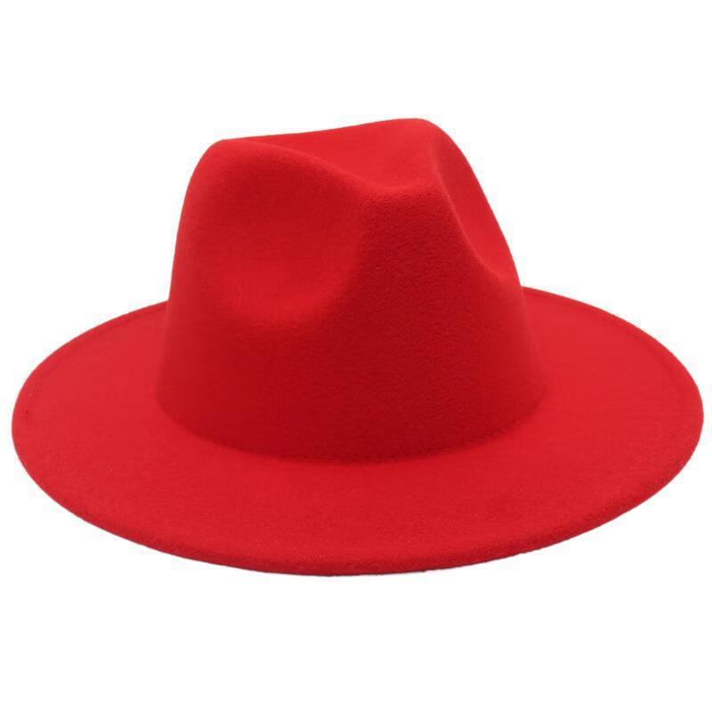 Europese Stijl Vilt Brede Rand Fedora Hoed
