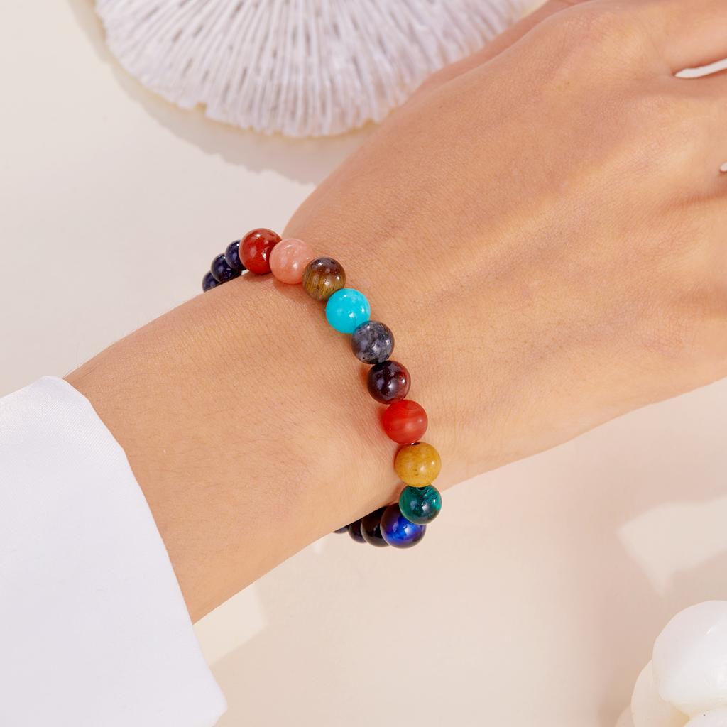Universum Zonnestelsel Armband Mannen Vrouwen Natuursteen Acht Planeten Armband Elastische Kralen Armbanden Mode Koppel Sieraden Cadeau
