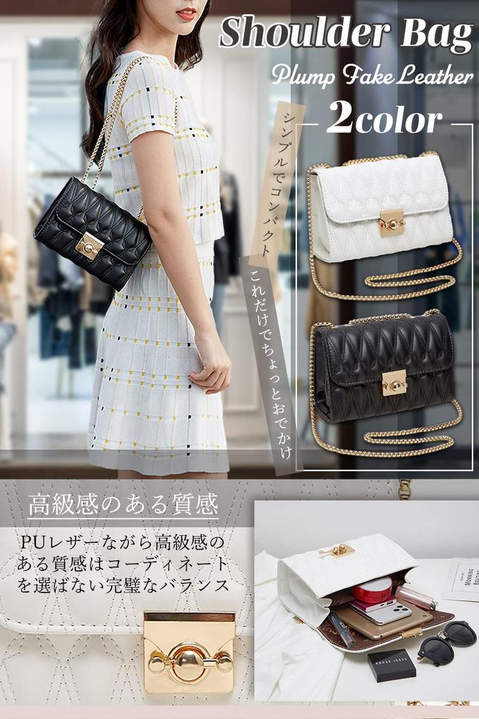 Small Crossbody Shoulder Bag with PU Black T.Y.ryanryan Women's Chain, Leather,