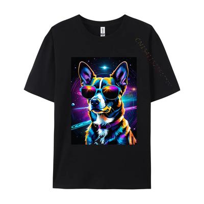 Dog Illustration Tshirt A Dog Wearing Sunglasses 3d Printed T Shirts Mens Tops Shirt Printed On Fitted Shirts