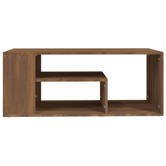 VidaXL Table Basse Table d'Appoint Meuble de Salon Bout de Canapé Salle de Séjour Intérieur Chêne Marron 100x50x40 cm Bois 815842