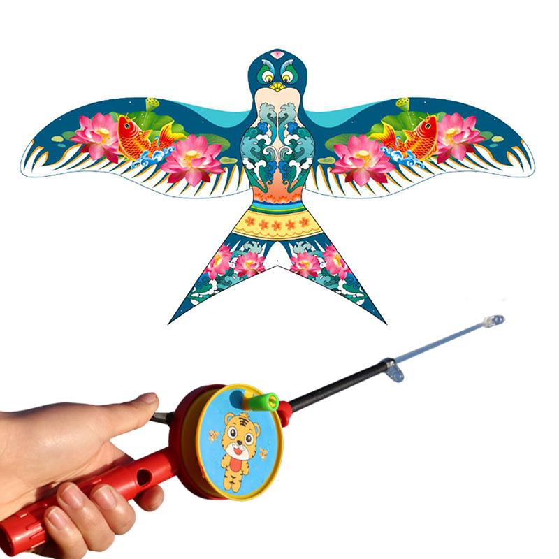 

Kite 1Set Children Kite Toy Cartoon Butterfly Swallows Eagle Kite With Handle Kids Flying Kite Outdoor Toys 35CM